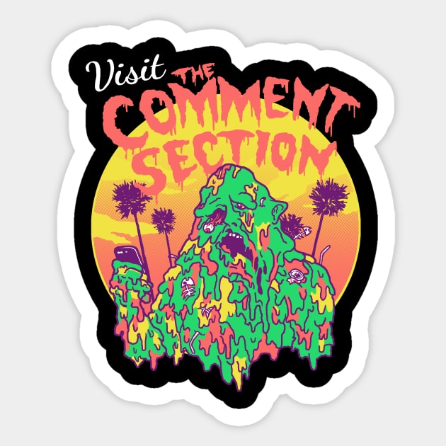 Visit the Comment Section Sticker by Hillary White Rabbit